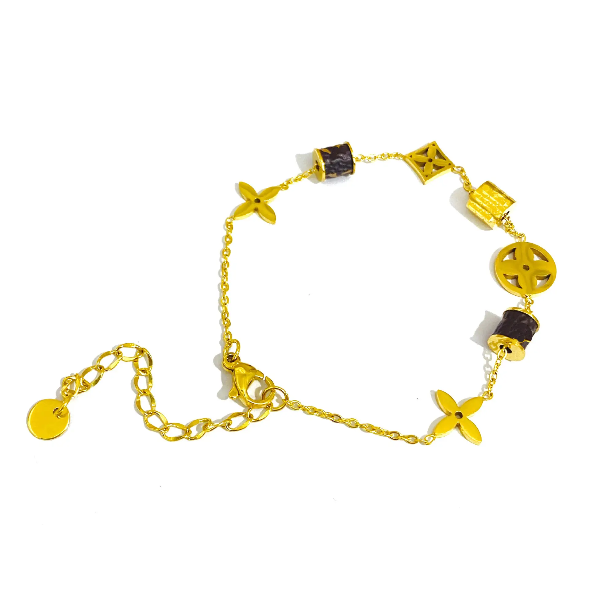 Real Gold Four Leaf Flower Bracelet for Women - Image 10