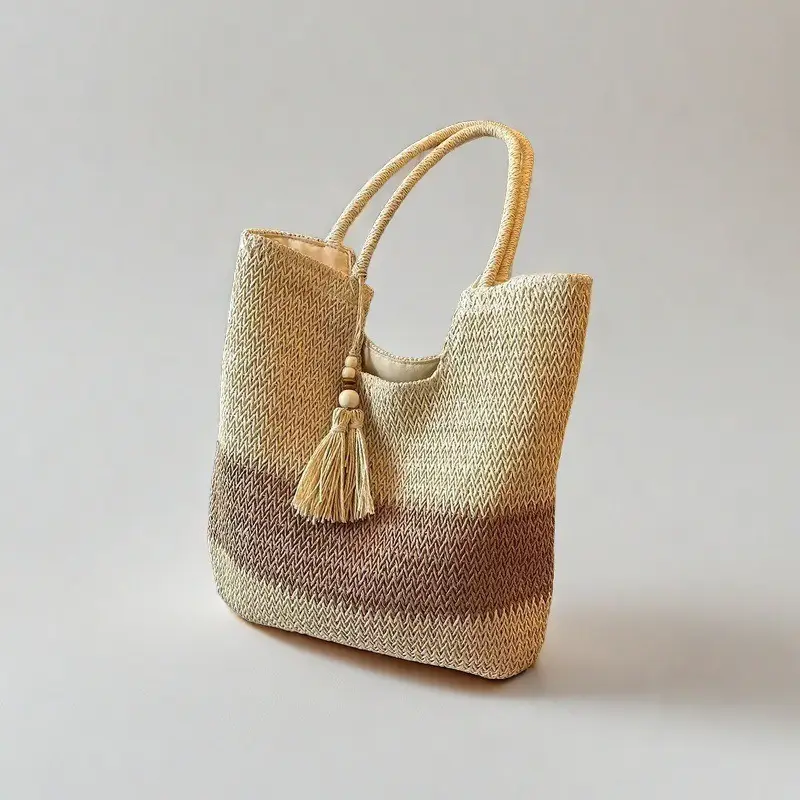 Straw Tassel Shoulder Bag Large Capacity Japanese Style
