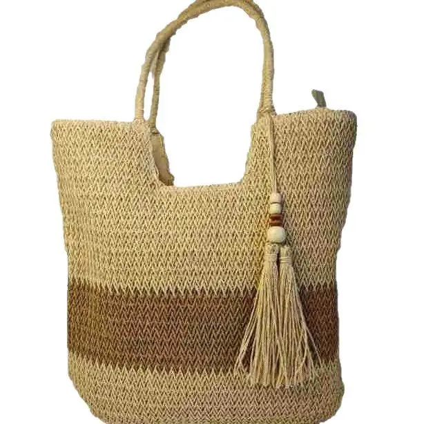Straw Tassel Shoulder Bag Large Capacity Japanese Style
