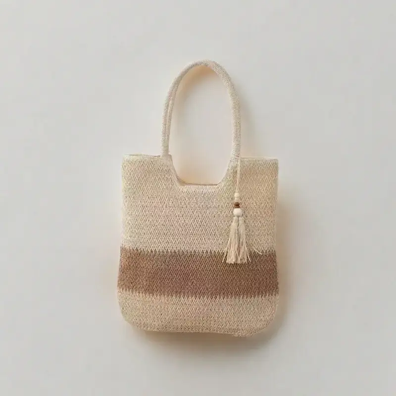 Straw Tassel Shoulder Bag Large Capacity Japanese Style — feature 5