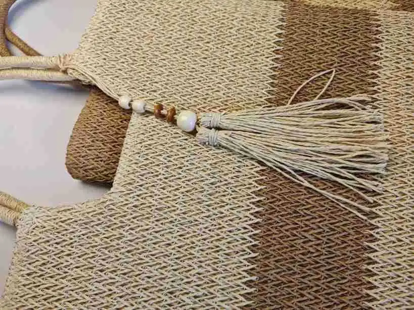 Straw Tassel Shoulder Bag Large Capacity Japanese Style — feature 8