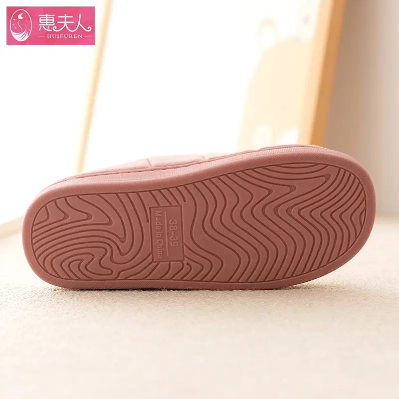 Cross-border plus size Half-bag Cotton Slippers Women's Winter Home Warm Suede Soft Non-slip Indoor Simple Shoes for Men - Image 10