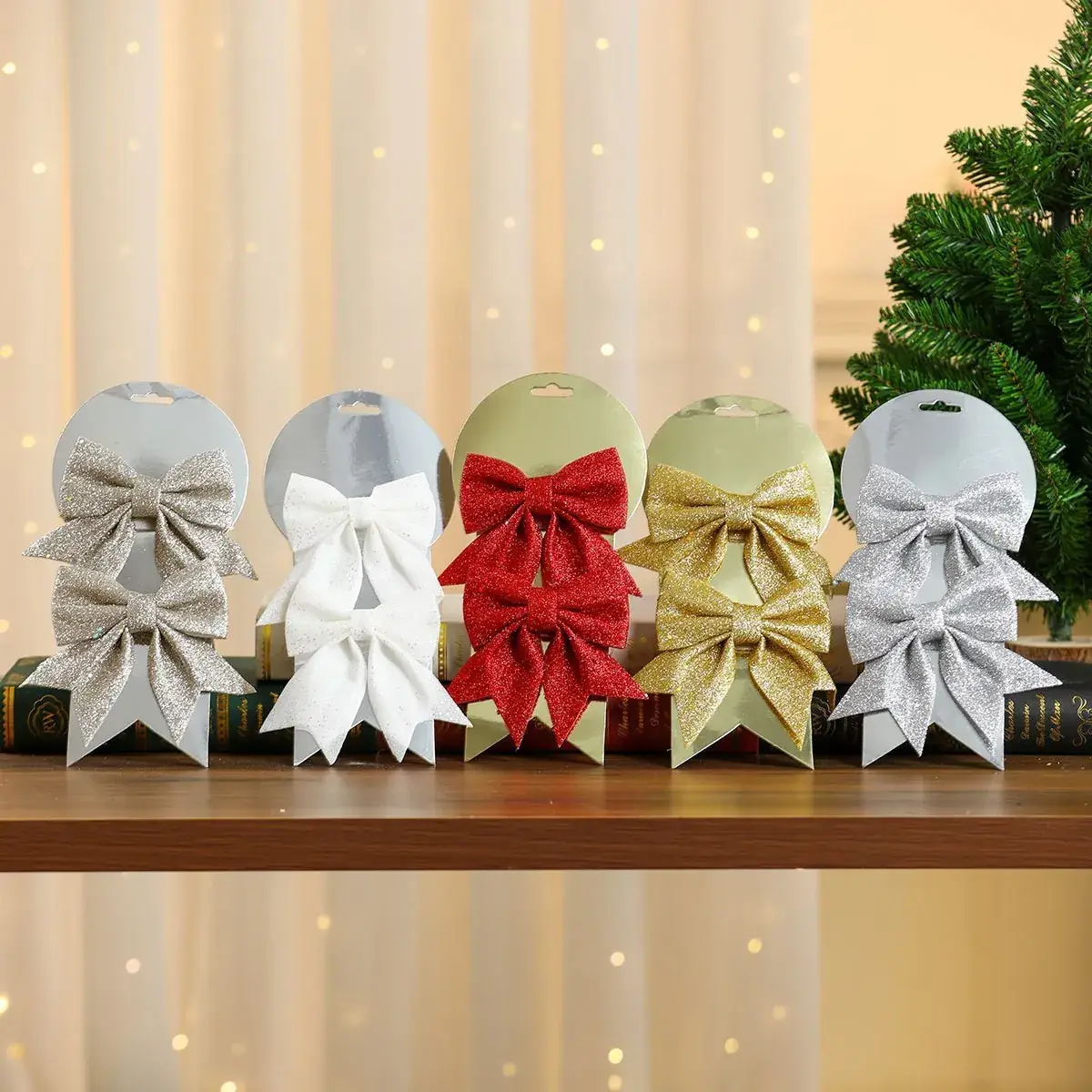 New Christmas Bow Decorations for Tree Pendant - Image 6