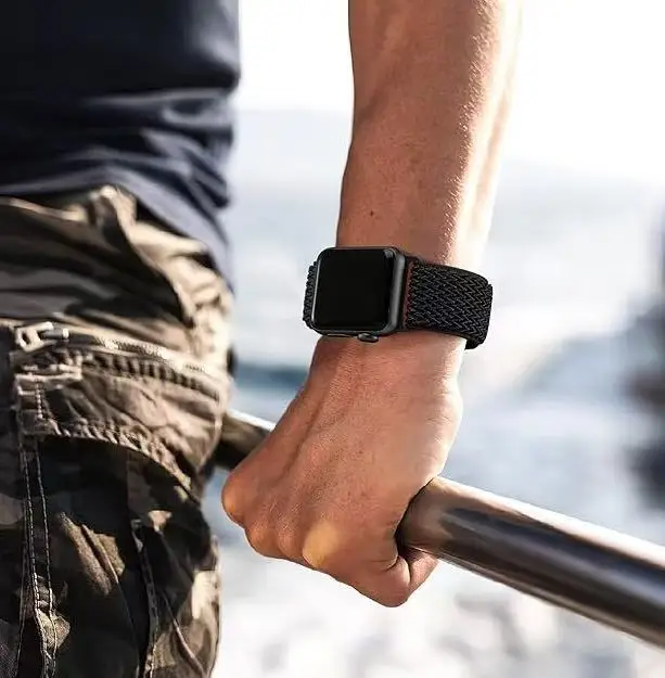 Wavy Apple Watch Strap for Apple Watch Stretch Japanese Buckle Nylon Compatible Iwatch Watch Strap — feature 8