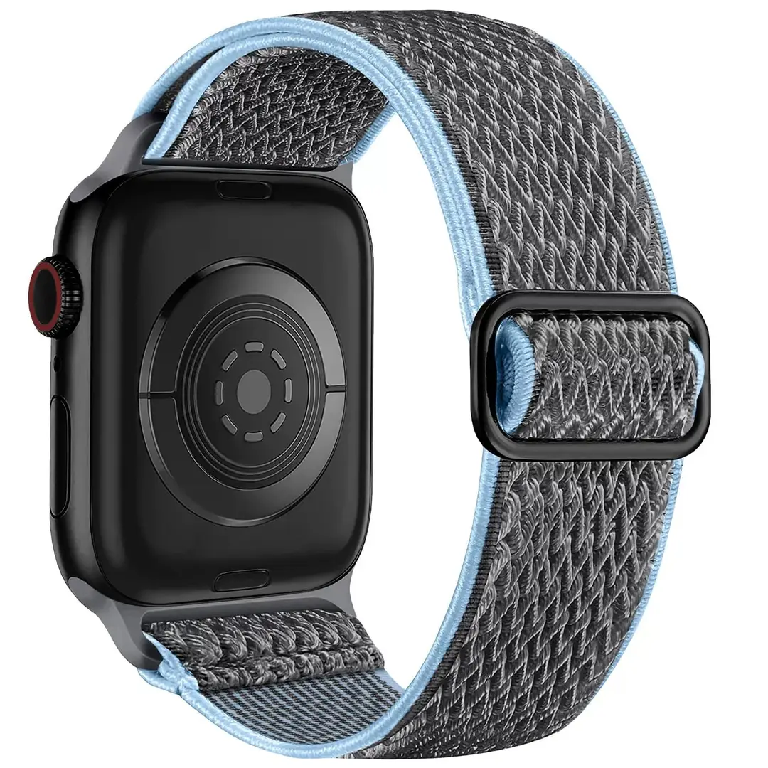 Wavy Apple Watch Strap for Apple Watch Stretch Japanese Buckle Nylon Compatible Iwatch Watch Strap