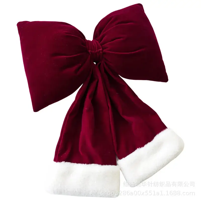 Red Flannel Christmas Bow for Women - Image 8