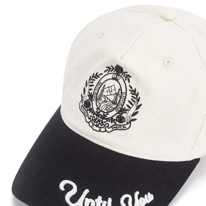 Men's White Black Embroidered Baseball Cap with Royal Crown Design - Image 5