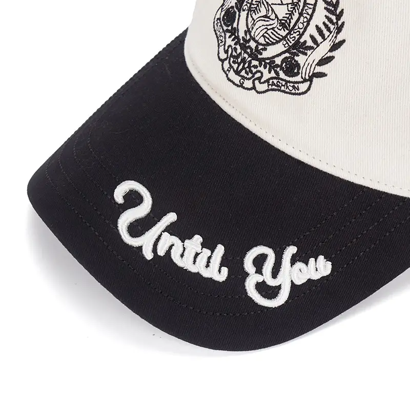 Men's White Black Embroidered Baseball Cap with Royal Crown Design - Image 6