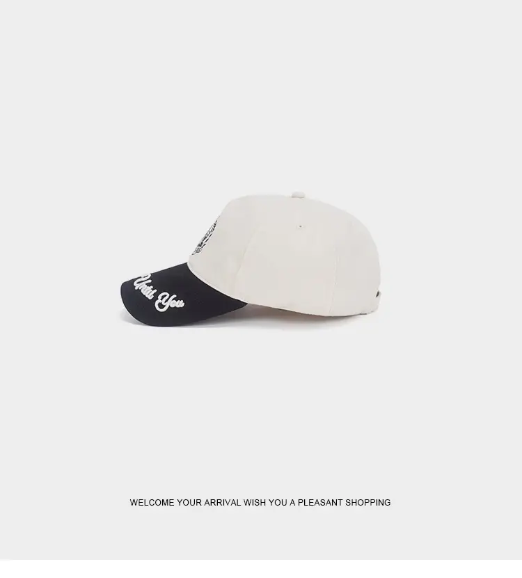 Men's White Black Embroidered Baseball Cap with Royal Crown Design — feature 11