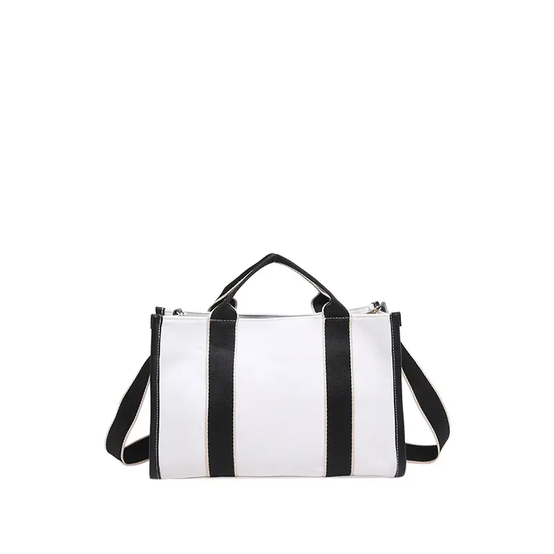 2024 Winter Korean Style Canvas Bags Large Capacity Contrast Tote - Image 10