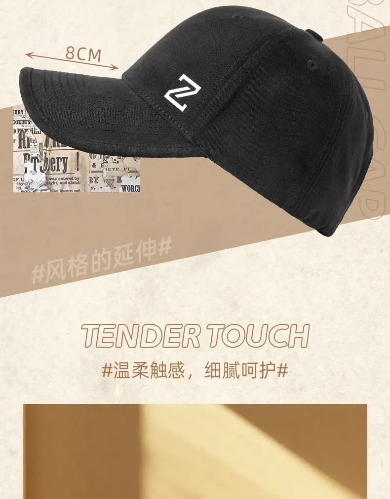 Men's Sanding Wash Cap with Logo — feature 17