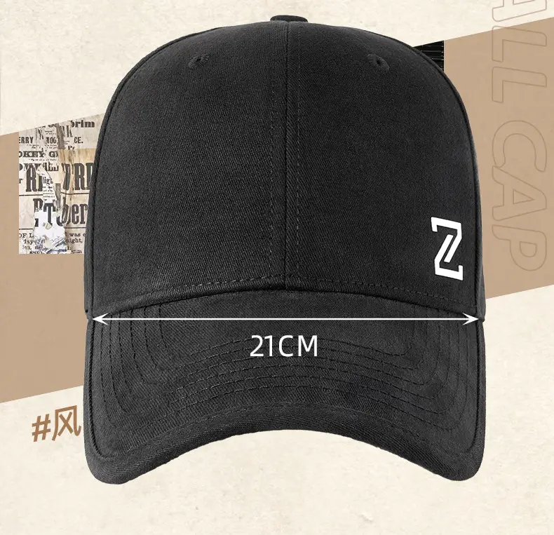Men's Sanding Wash Cap with Logo — feature 23