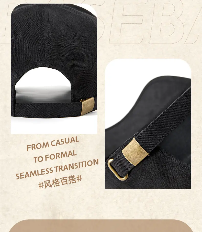 Men's Sanding Wash Cap with Logo — feature 27