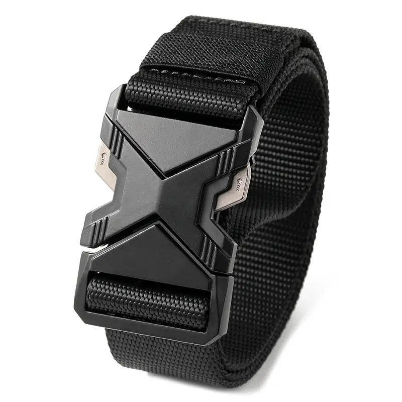 Men's Gray Tactical Nylon Belt with Quick-Release Buckle - Image 7