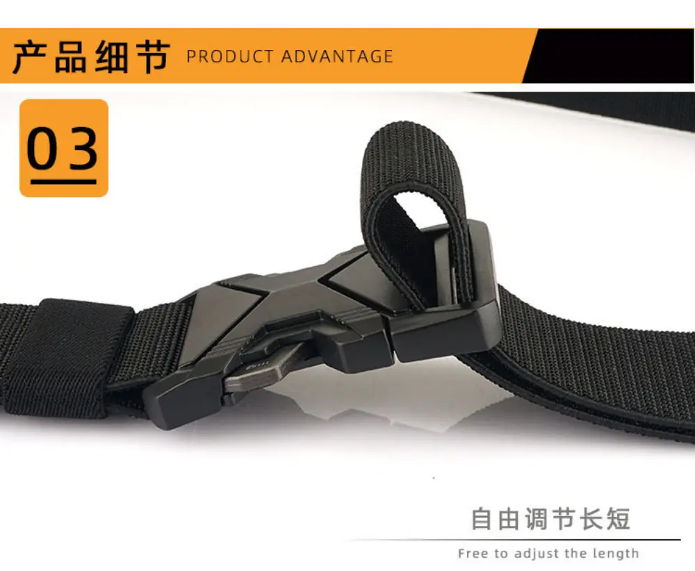 Men's Gray Tactical Nylon Belt with Quick-Release Buckle — feature 13