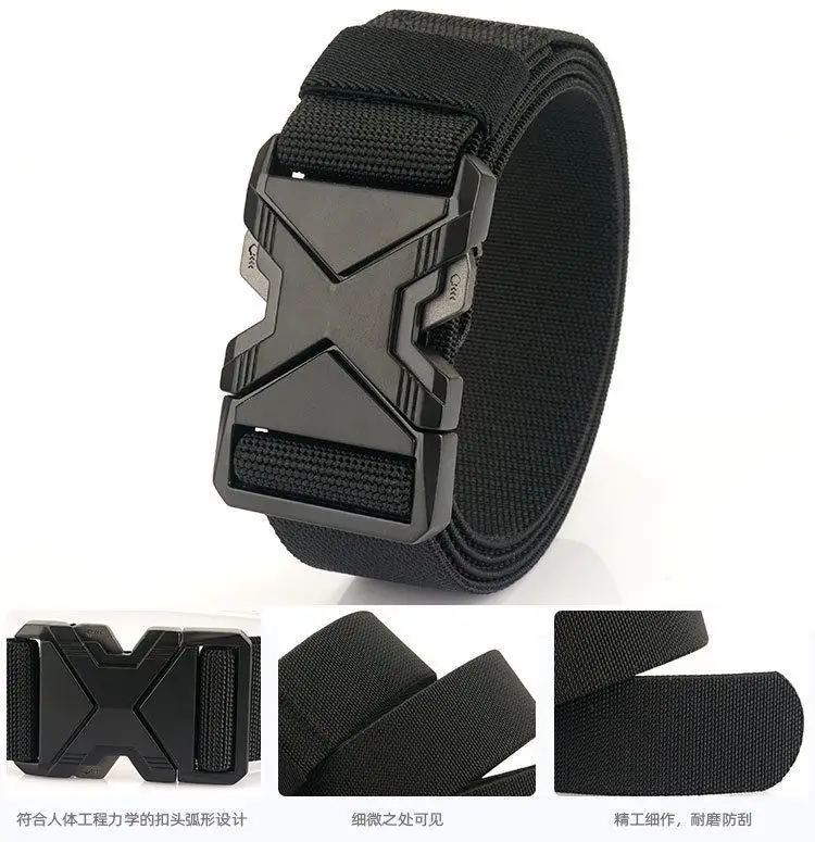 Men's Gray Tactical Nylon Belt with Quick-Release Buckle — feature 17