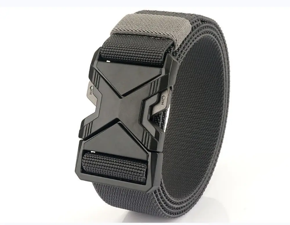 Men's Gray Tactical Nylon Belt with Quick-Release Buckle — feature 19