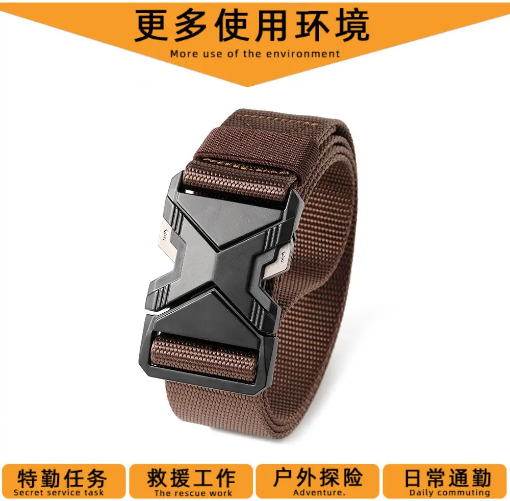 Men's Gray Tactical Nylon Belt with Quick-Release Buckle — feature 5