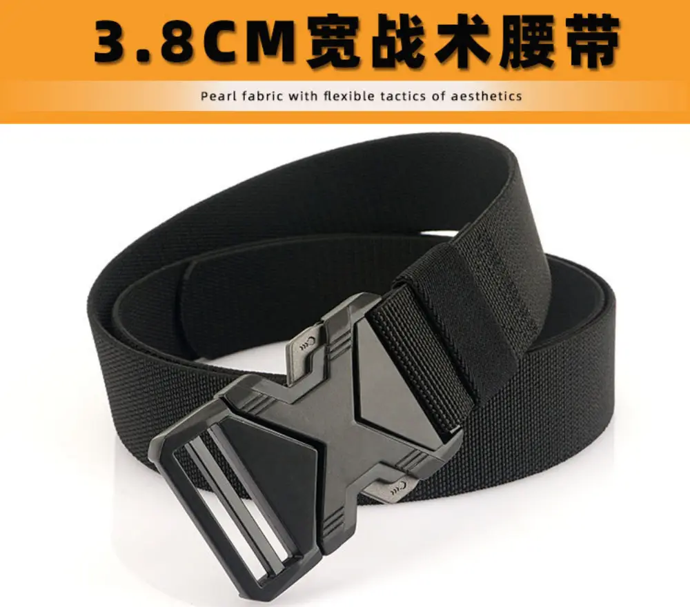Men's Gray Tactical Nylon Belt with Quick-Release Buckle — feature 7