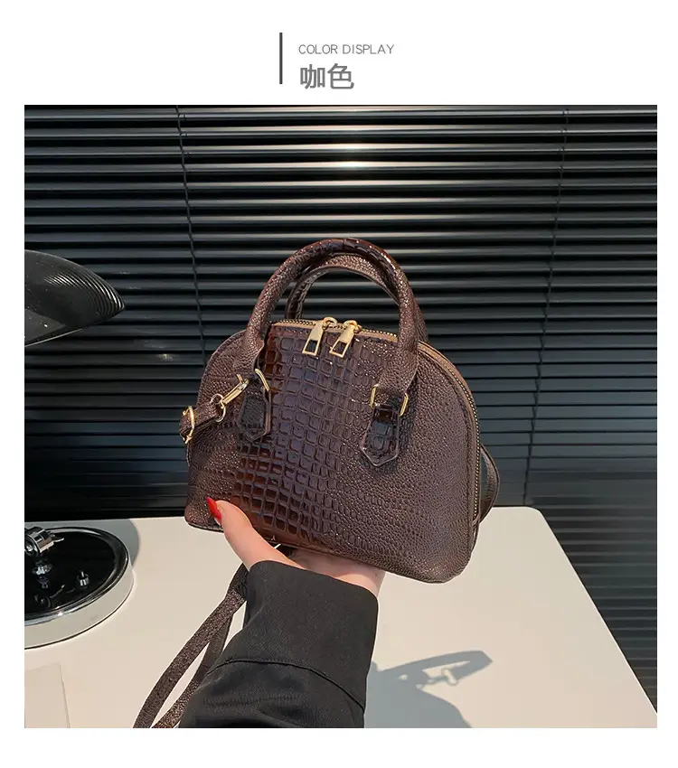 Women's White Croc Leather Shoulder Bag 2024 — feature 13