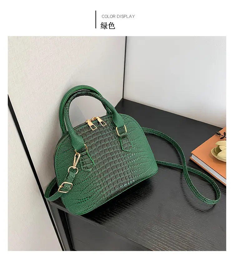 Women's White Croc Leather Shoulder Bag 2024 — feature 14