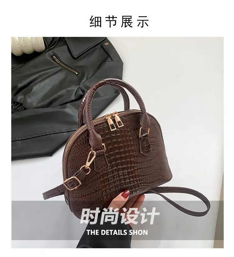 Women's White Croc Leather Shoulder Bag 2024 — feature 3