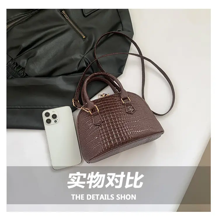 Women's White Croc Leather Shoulder Bag 2024 — feature 6