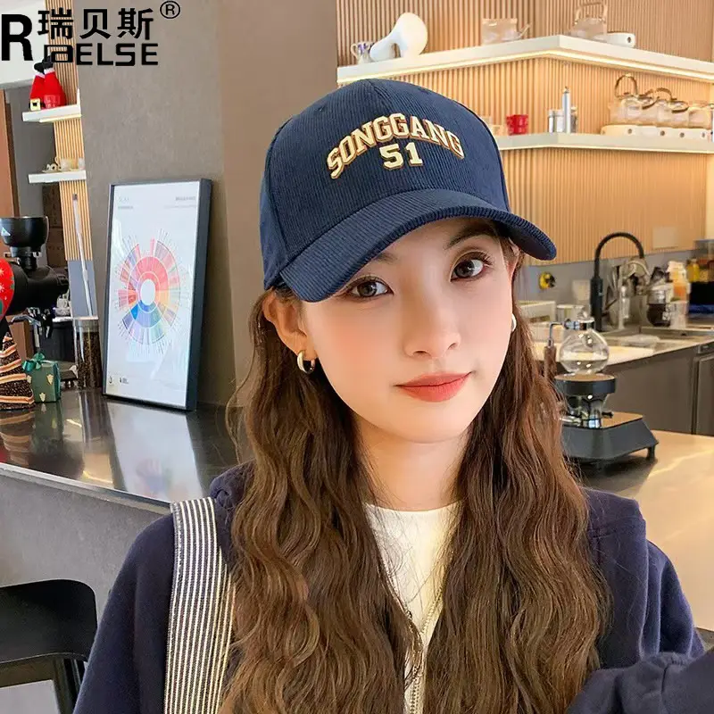 Korean-style Embroidered Baseball Cap Women Winter Casual