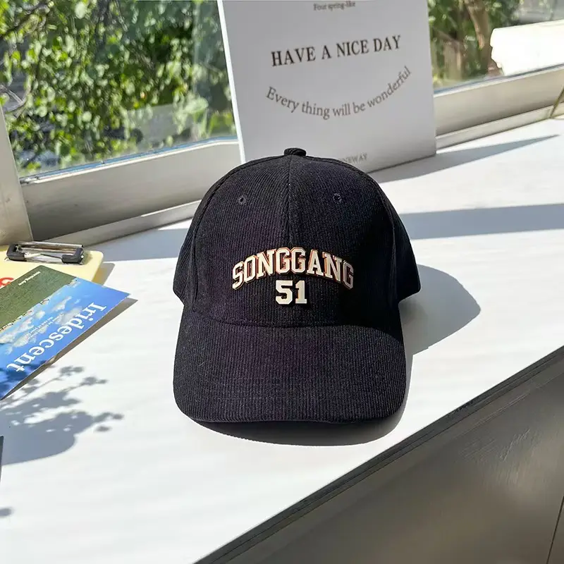 Korean-style Embroidered Baseball Cap Women Winter Casual