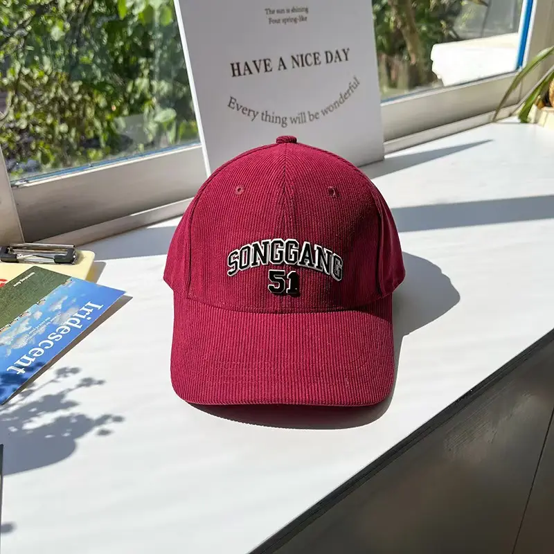 Korean-style Embroidered Baseball Cap Women Winter Casual