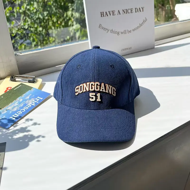 Korean-style Embroidered Baseball Cap Women Winter Casual