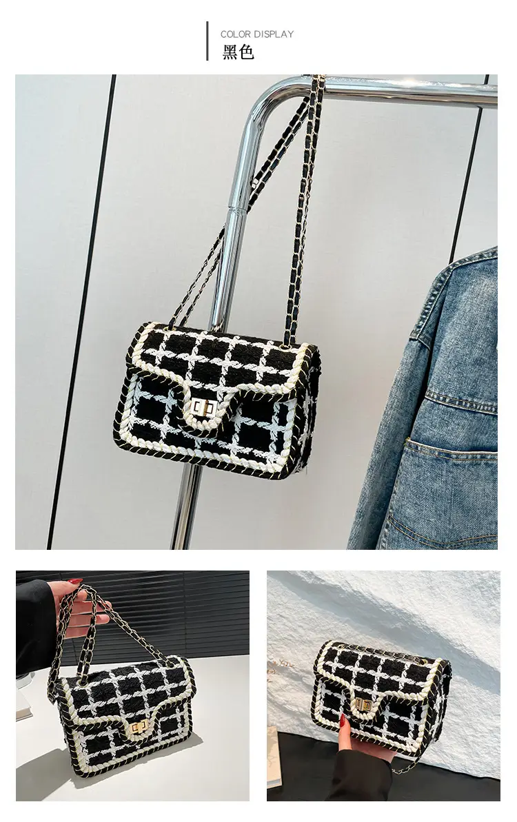 Korean Style Wool Chain Small Square Bag 2024 — feature 20