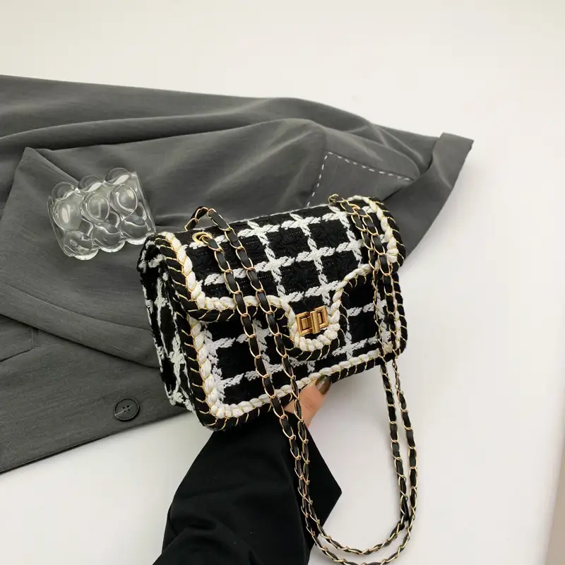 Korean Style Wool Chain Small Square Bag 2024 - Image 2