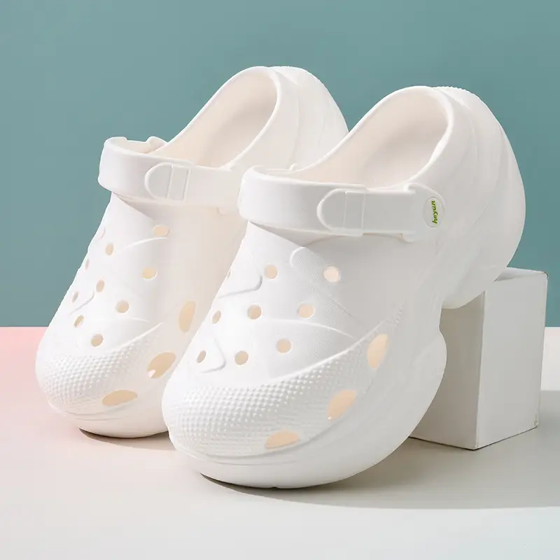 Hole Shoes Women's Summer Wear Wear-resistant Thick-soled Slippers Height-increasing EVA Baotou Odor-proof Anti-slip Shoe-feeling Beach Sandals - Image 7