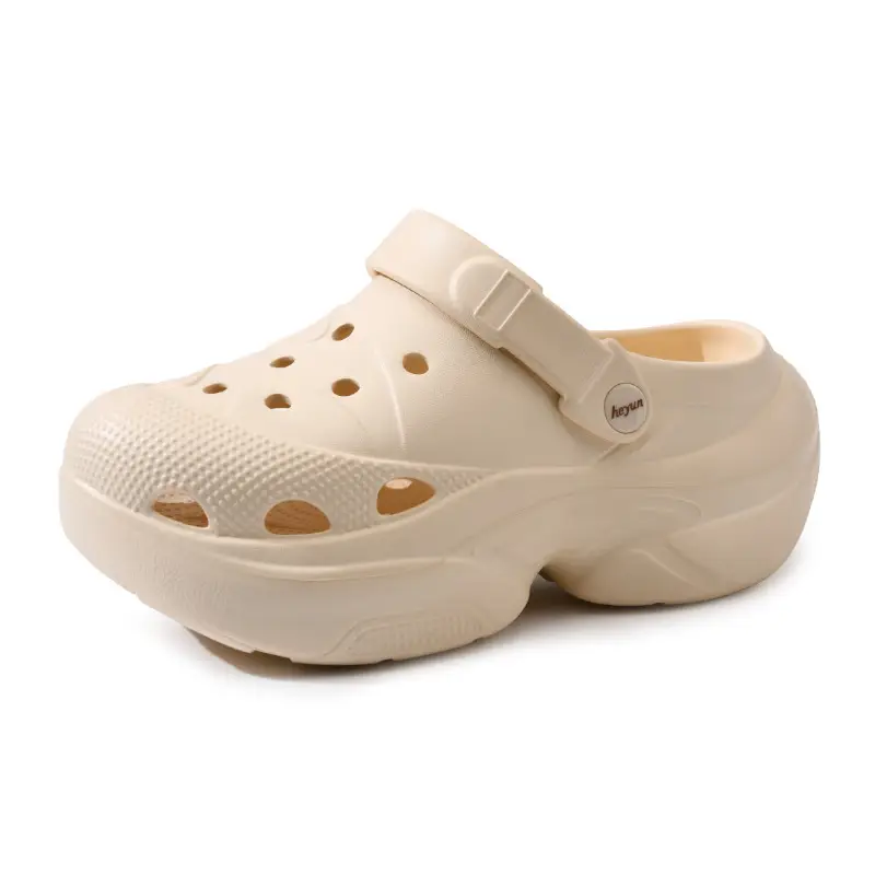 Hole Shoes Women's Summer Wear Wear-resistant Thick-soled Slippers Height-increasing EVA Baotou Odor-proof Anti-slip Shoe-feeling Beach Sandals - Image 9