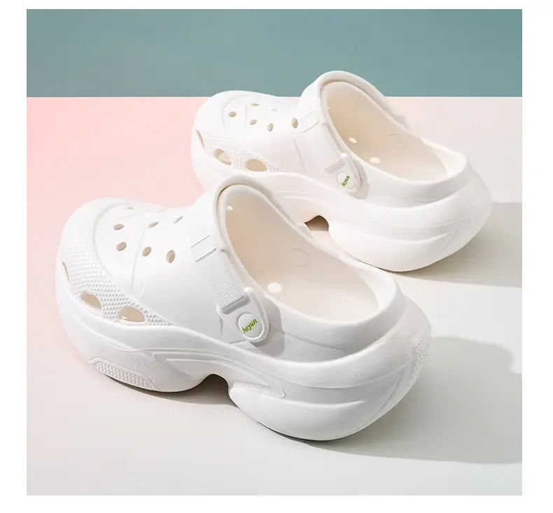 Hole Shoes Women's Summer Wear Wear-resistant Thick-soled Slippers Height-increasing EVA Baotou Odor-proof Anti-slip Shoe-feeling Beach Sandals — feature 10