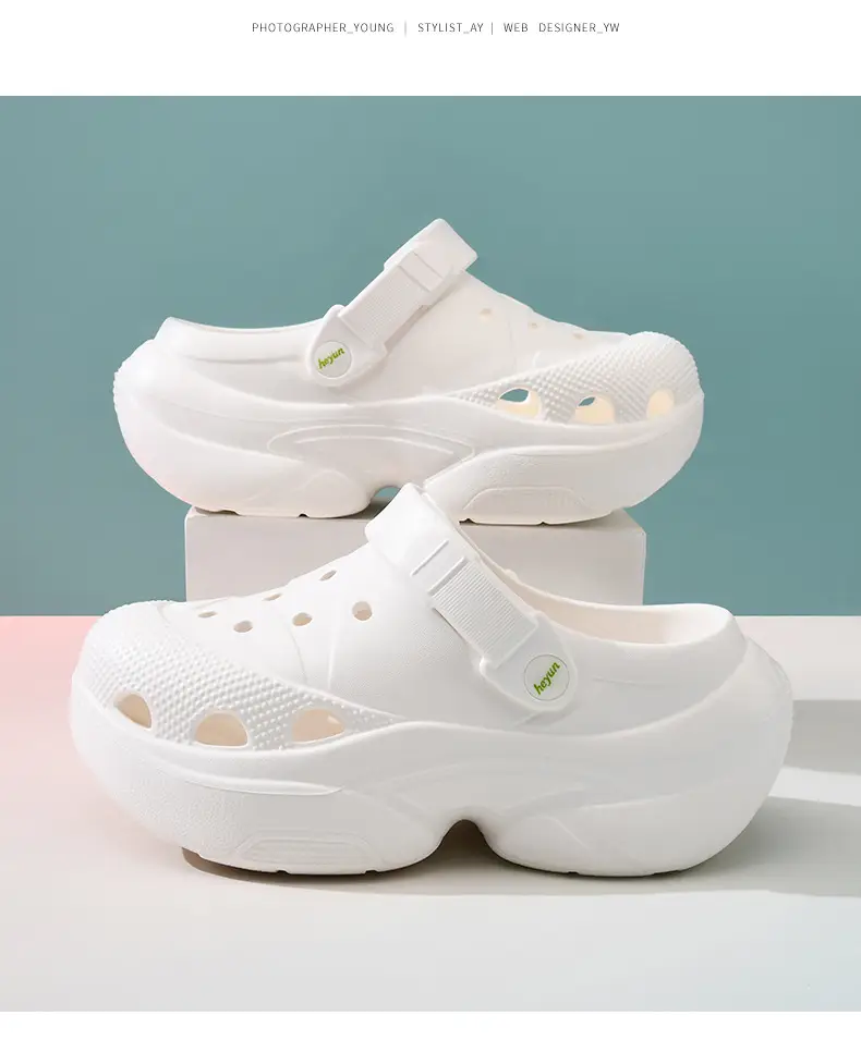 Hole Shoes Women's Summer Wear Wear-resistant Thick-soled Slippers Height-increasing EVA Baotou Odor-proof Anti-slip Shoe-feeling Beach Sandals — feature 11