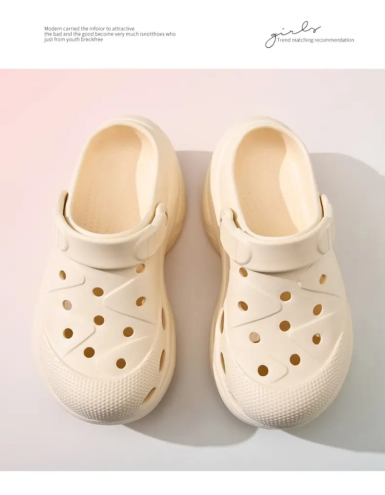 Hole Shoes Women's Summer Wear Wear-resistant Thick-soled Slippers Height-increasing EVA Baotou Odor-proof Anti-slip Shoe-feeling Beach Sandals — feature 15