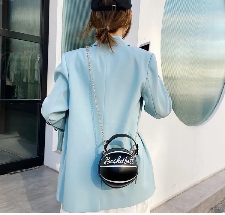 Light Blue Basketball Crossbody Bag for Women — feature 24