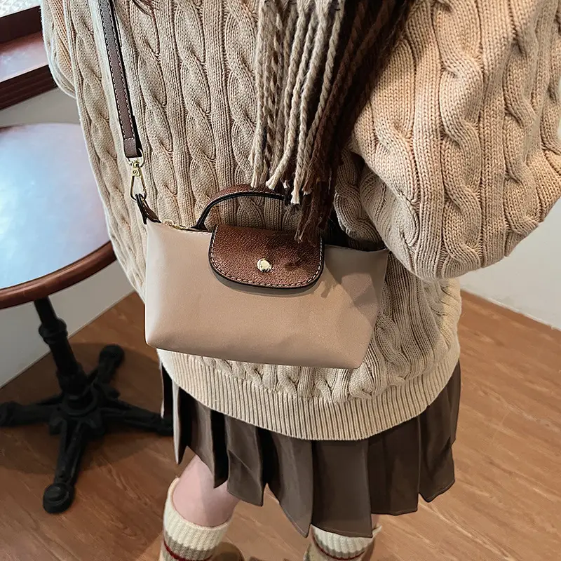 Retro Brown Nylon Crossbody Bag for Women 2025 - Image 2