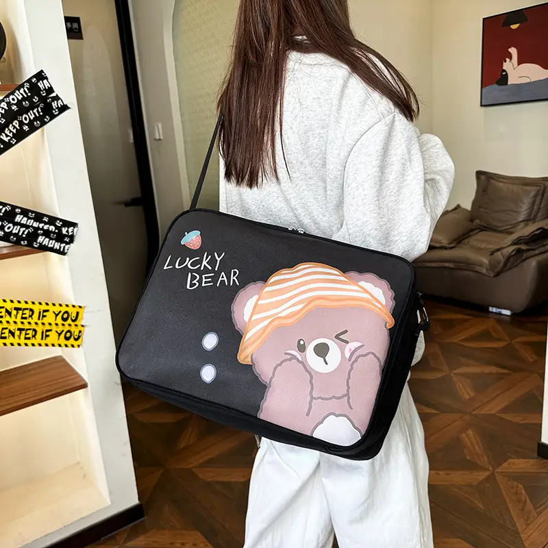 Cute Bear Print Large Capacity Travel Bag - Image 18