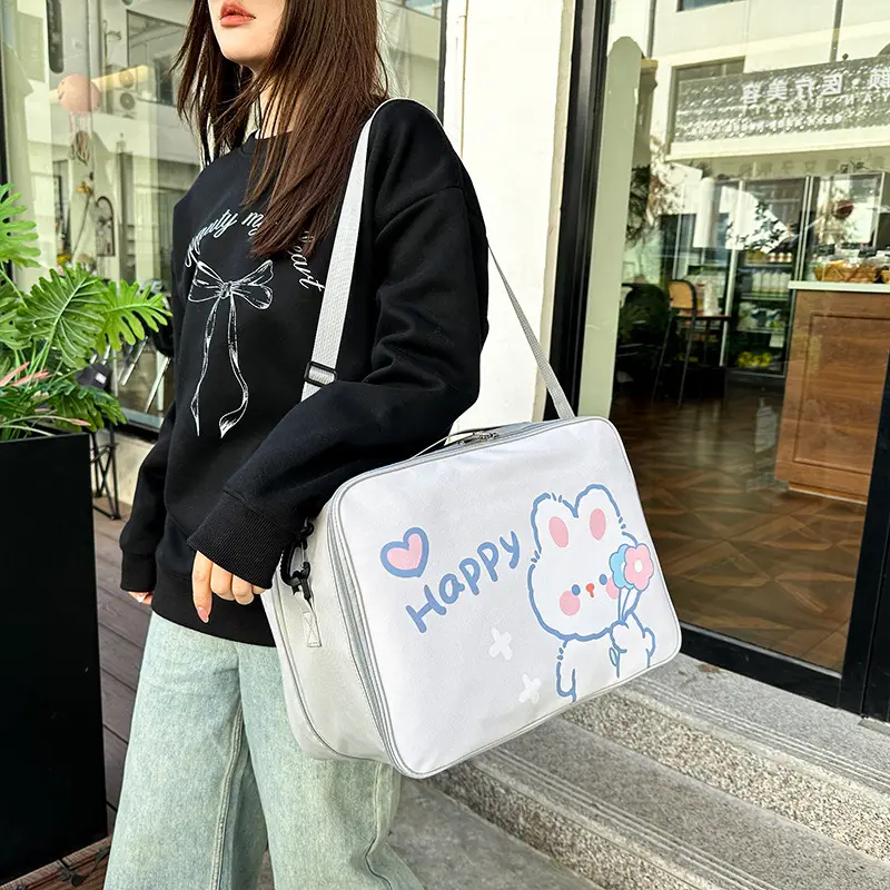 Cute Bear Print Large Capacity Travel Bag - Image 19