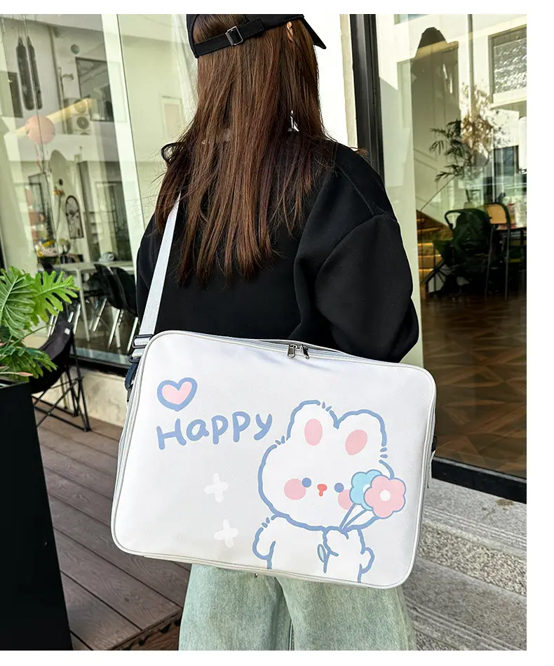 Cute Bear Print Large Capacity Travel Bag — feature 14