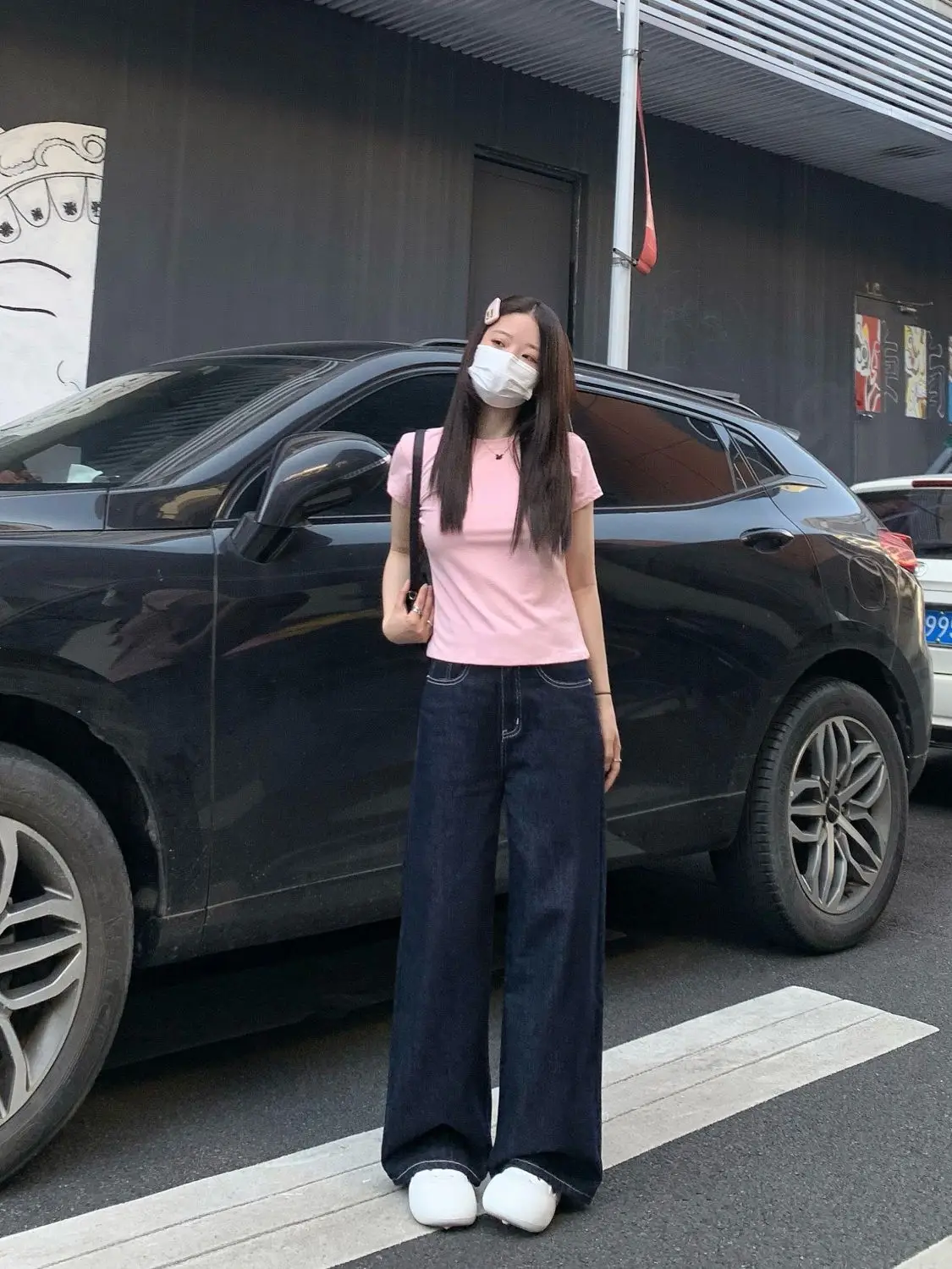Women Wide Leg Pants Dark Blue Chubby mm2024 — feature 10
