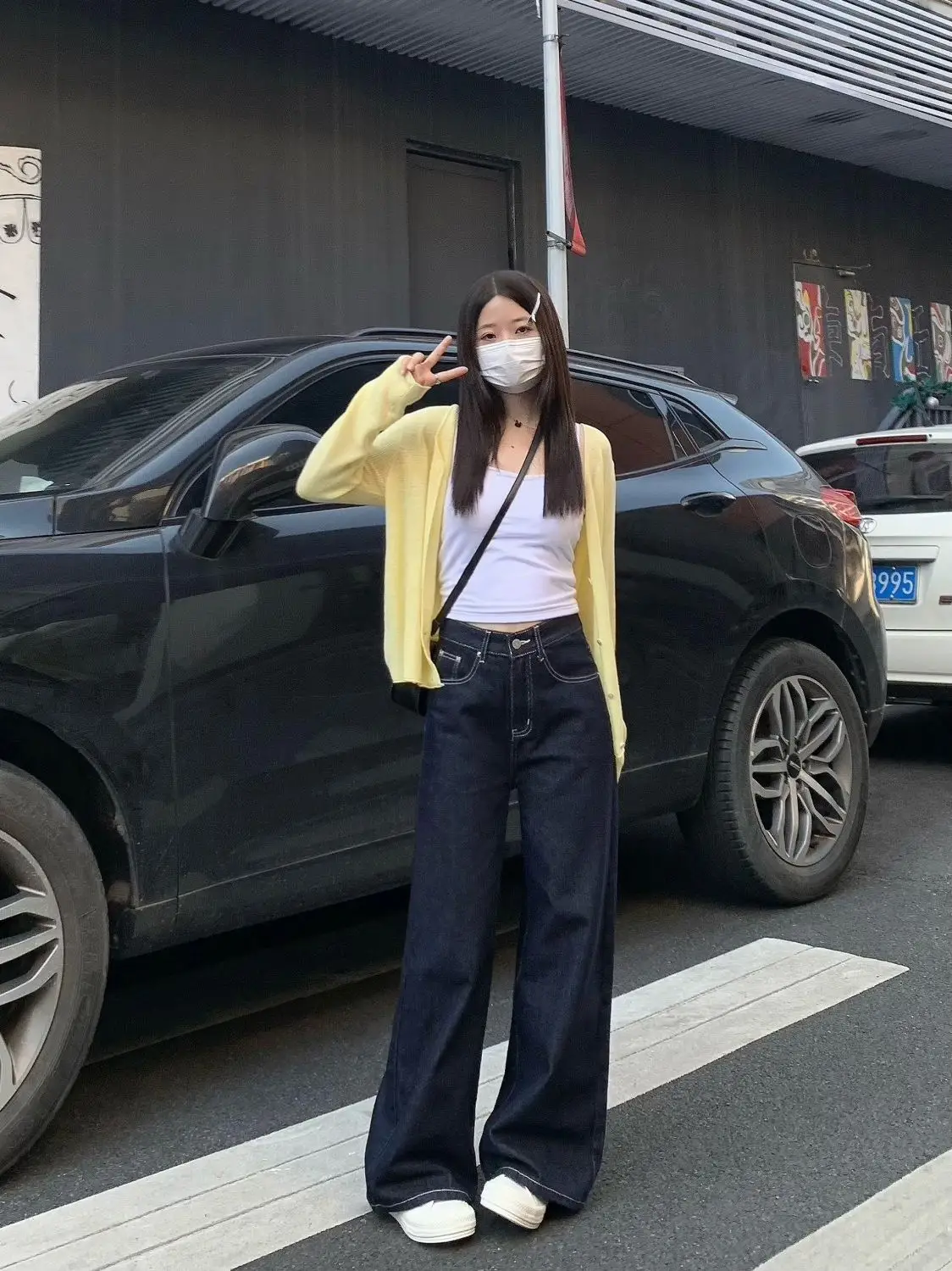 Women Wide Leg Pants Dark Blue Chubby mm2024 — feature 3