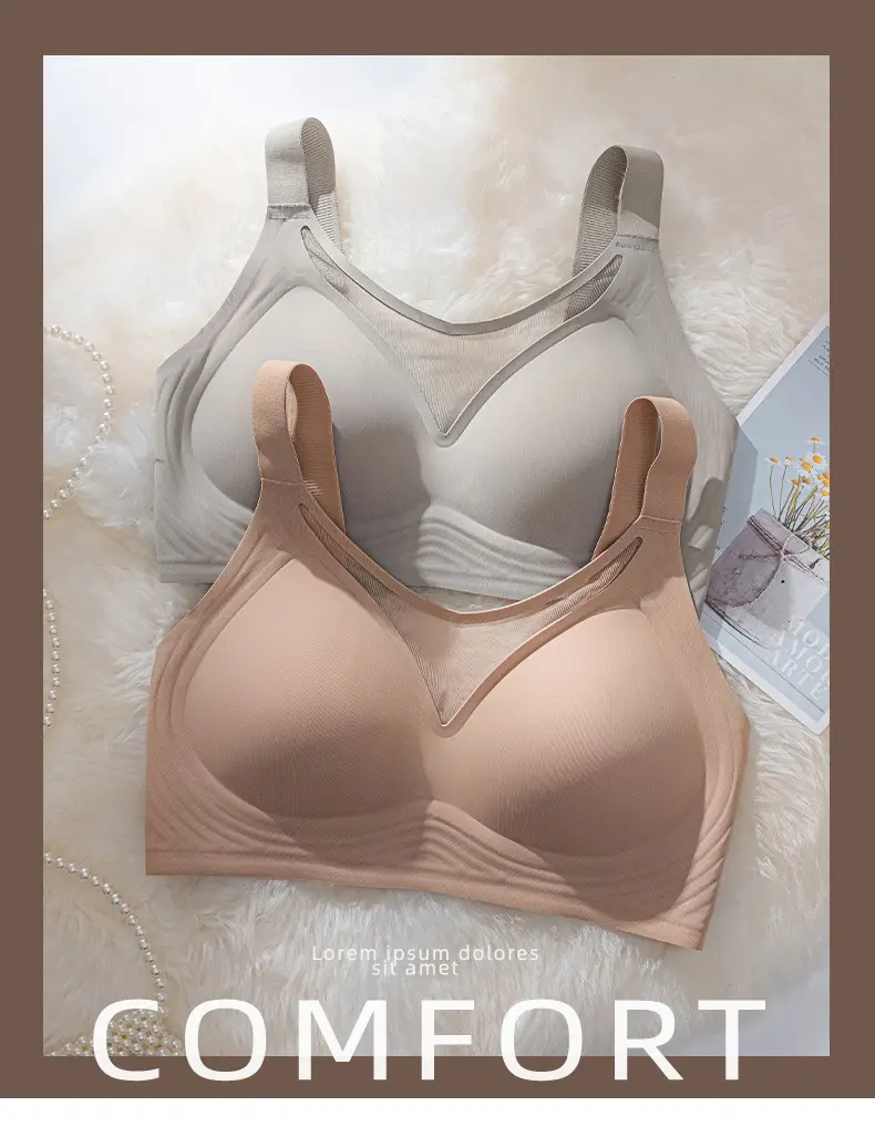 Breathable Mesh Seamless Women's Underwear That Makes Large Breasts Appear Smaller, with Soft Support to Gather Side Breasts, Comfortable and Soft, Plus-Size Bras Wholesale — feature 17