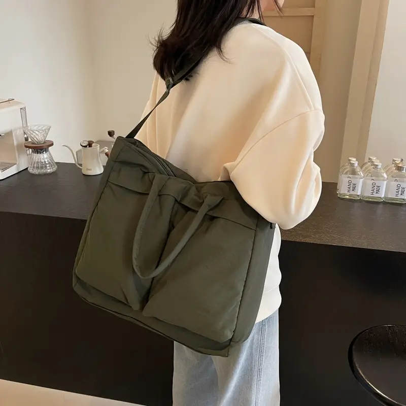 Women Street Style Shoulder Crossbody Bag Olive Green