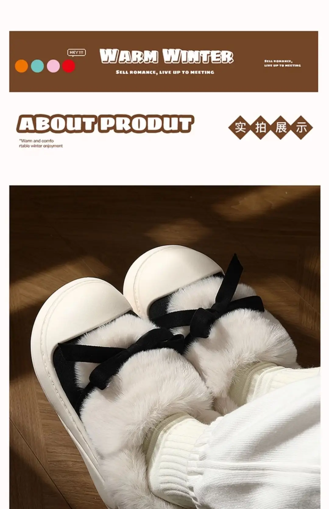 2024 New Style Cotton Slippers Women's Winter Bag Heel Indoor Home with Heel Warm Platform Cotton Shoes Women's Winter — feature 10