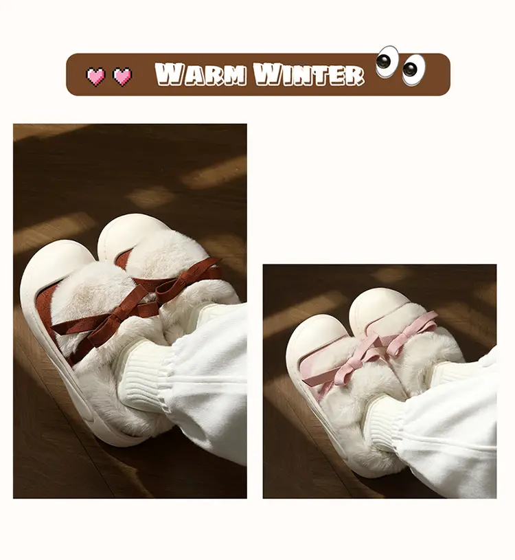2024 New Style Cotton Slippers Women's Winter Bag Heel Indoor Home with Heel Warm Platform Cotton Shoes Women's Winter — feature 14