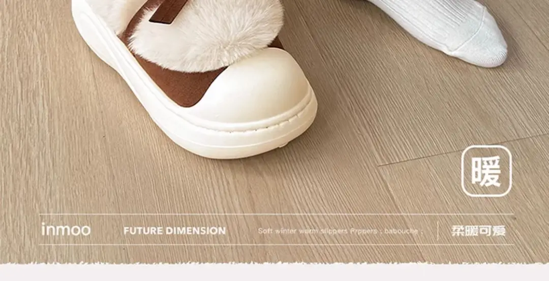 2024 New Style Cotton Slippers Women's Winter Bag Heel Indoor Home with Heel Warm Platform Cotton Shoes Women's Winter — feature 2